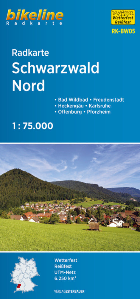 Bikeline Radkarte Schwarzwald Nord (Esterbauer Verlag)