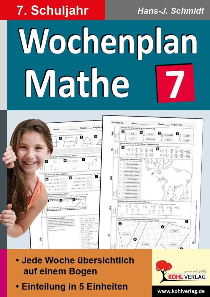 Wochenplan Mathe, 7. Schuljahr (Hans-J. Schmidt)