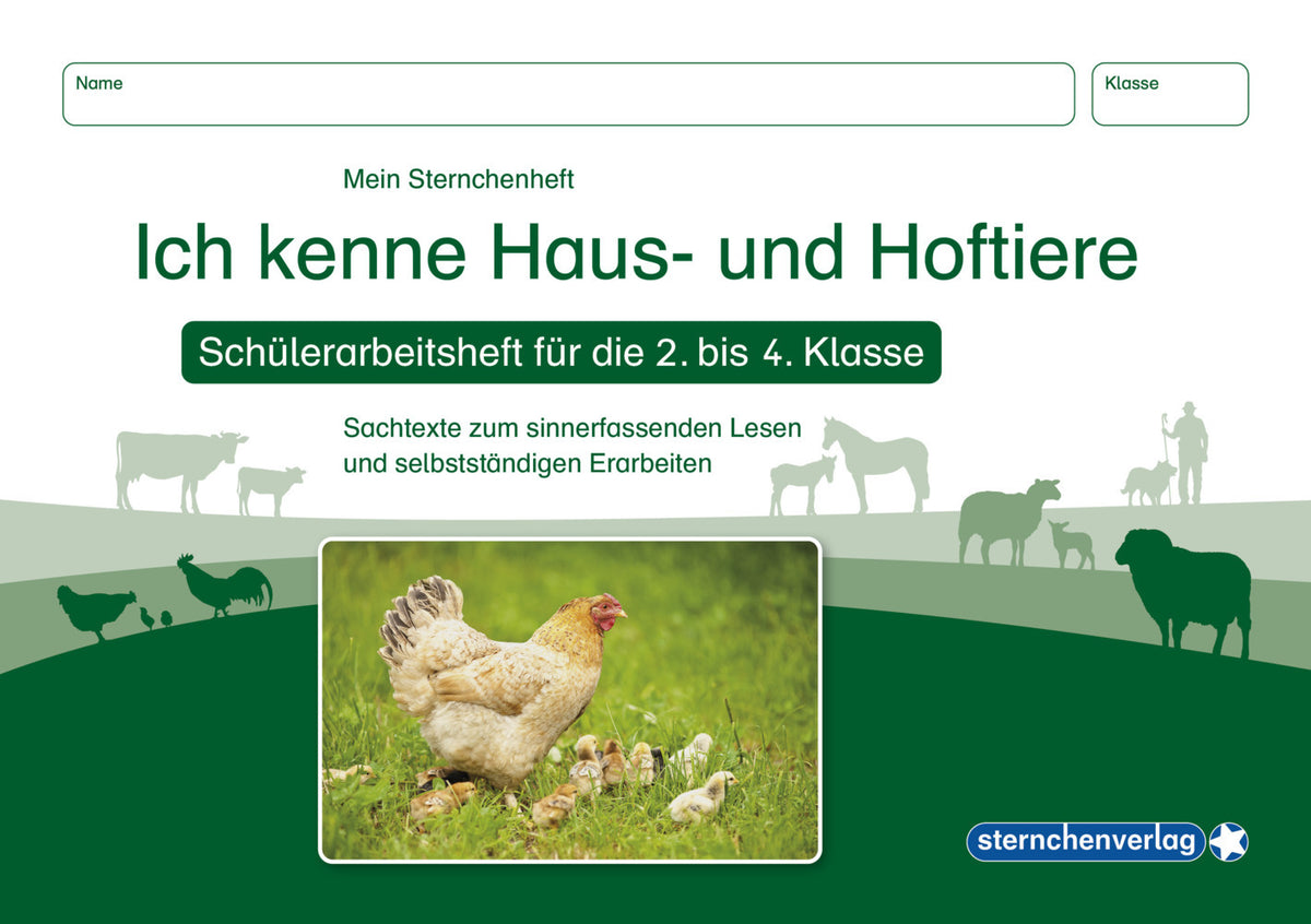 Ich kenne Haus- und Hoftiere - Schülerarbeitsheft für die 2. bis 4. Klasse (Sternchenverlag Gmbh)