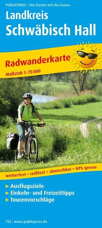 Publicpress Radkarte Landkreis Schwäbisch Hall 1:75.000