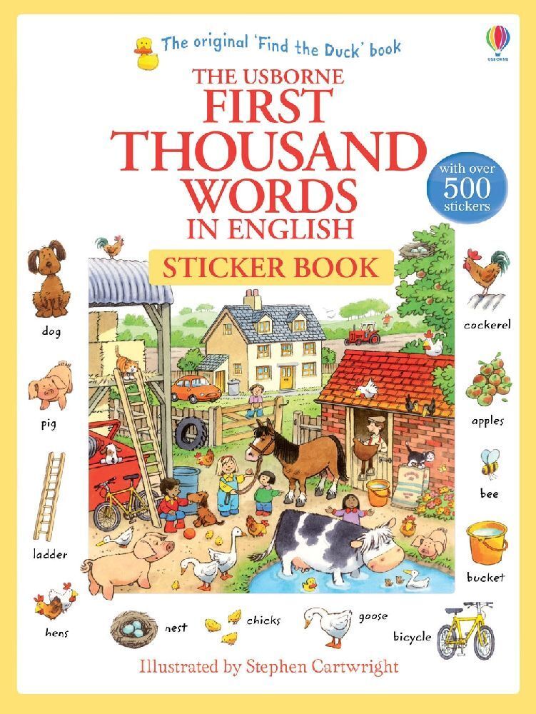 First Thousand Words in English Sticker Book (Heather Amery)