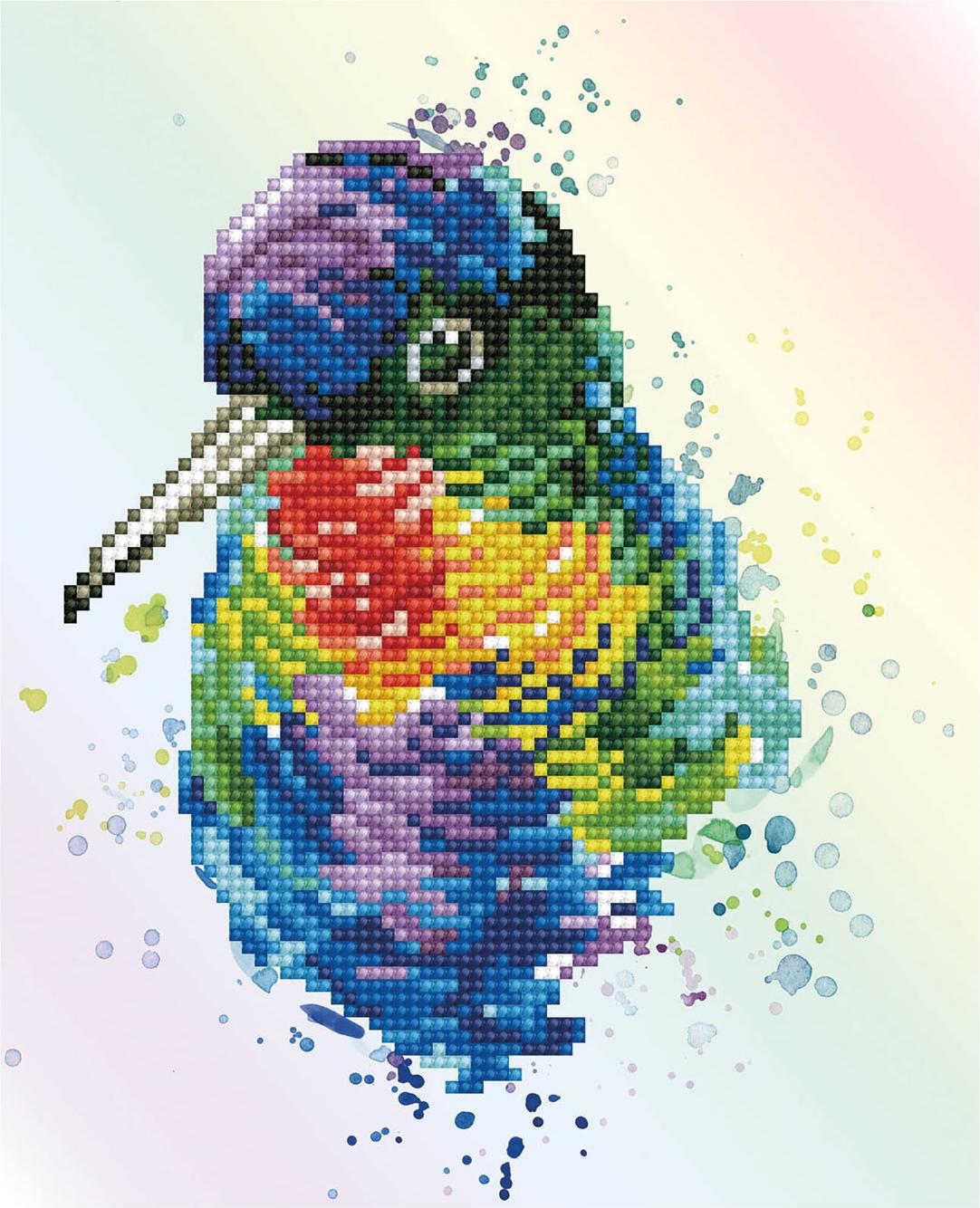 Diamond Dotz Bastelset Rainbow Feathers 22 x 27 cm