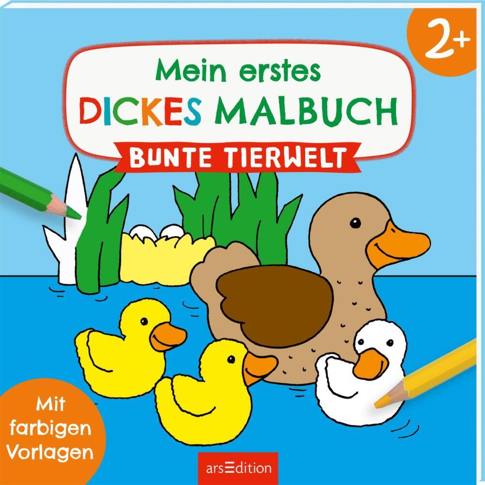 Mein erstes dickes Malbuch: Bunte Tierwelt