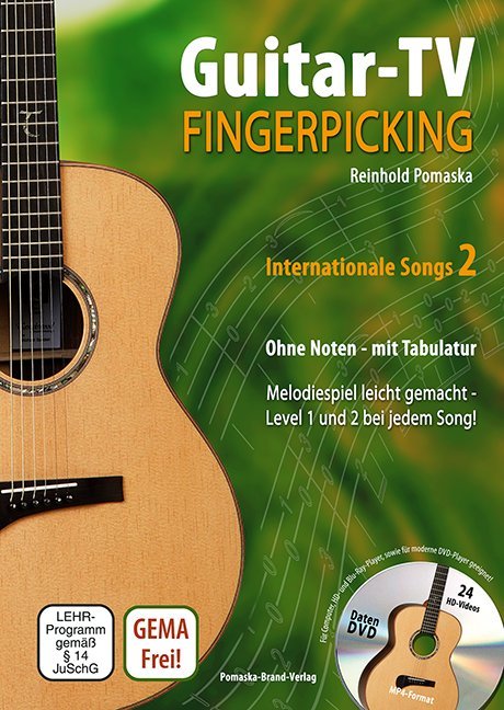 Guitar-TV: Fingerpicking - Internationale Songs 2 (mit DVD), m. 1 DVD-ROM.Tl.2 (Reinhold Pomaska)