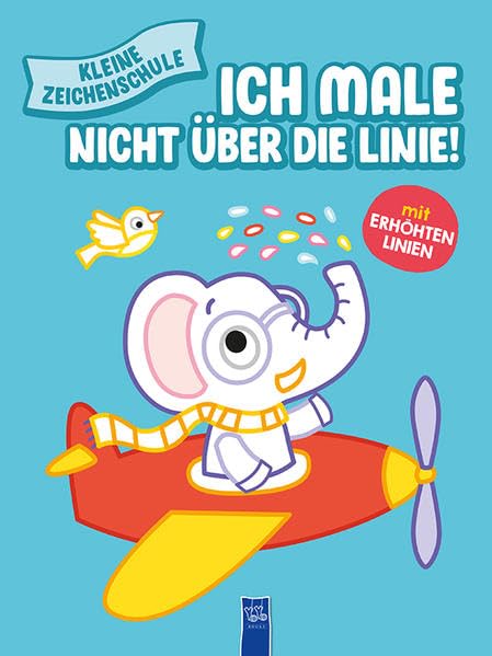 Kleine Zeichenschule - Ich male nicht über die Linie (blau)