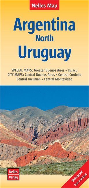 Nelles Map Landkarte Argentina: North, Uruguay | Argentinien : Nord, Uruguay | Argentine : Nord, Uruguay | Argentina : Norte, Uruguay (Nelles Verlag)