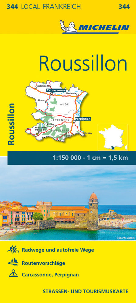 Michelin Karte Roussillon. Aude, Pyrénées-Orientales