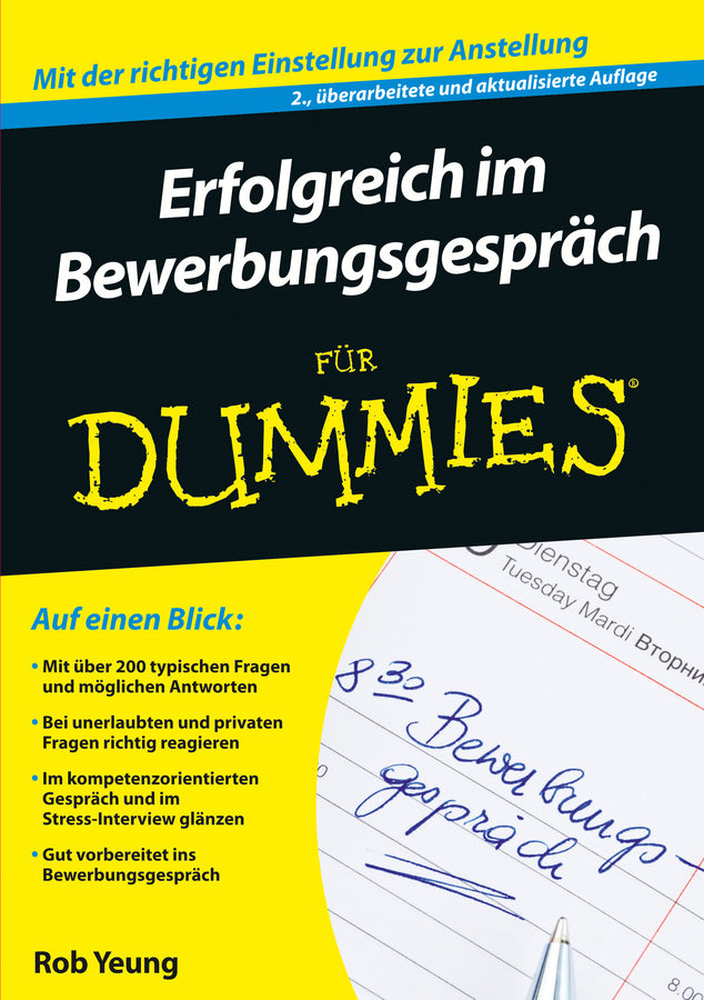 Erfolgreich im Bewerbungsgespräch für Dummies (Rob Yeung)