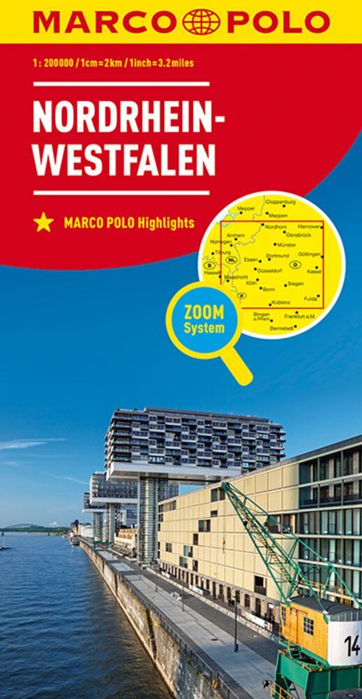 MARCO POLO Regionalkarte Deutschland 05 Nordrhein-Westfalen 1:200.000. North Rhine-Westphalia / Rhénanie-du-Nord-Westphalie (Marco Polo Verlag)
