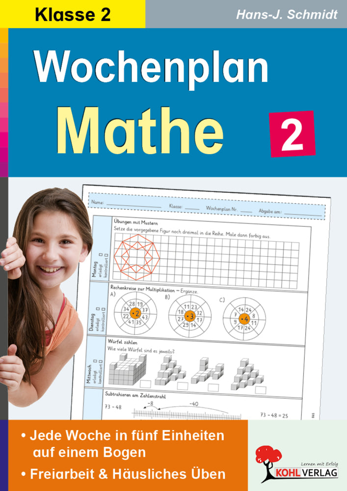 Wochenplan Mathe, Klasse 2 (Hans-J. Schmidt)