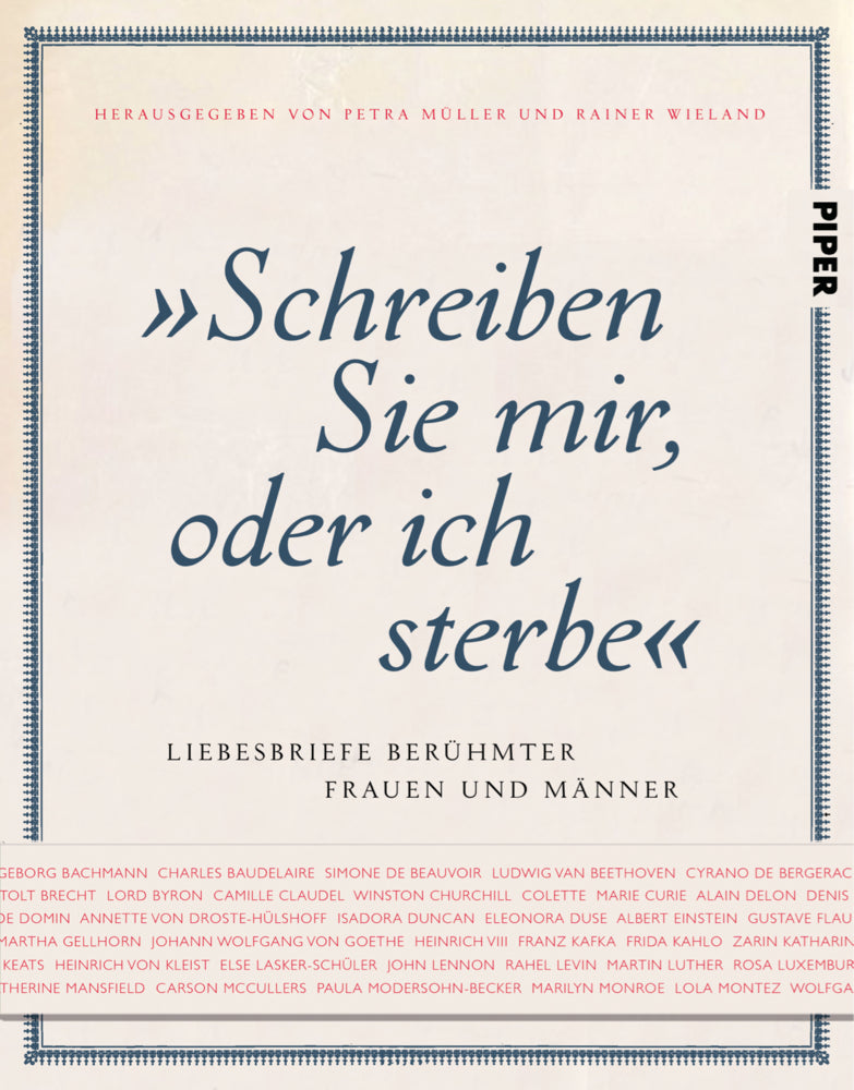 "Schreiben Sie mir, oder ich sterbe" (Petra Müller)