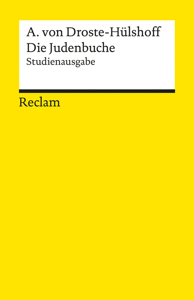 Die Judenbuche. Studienausgabe (Annette Von Droste-Hülshoff)