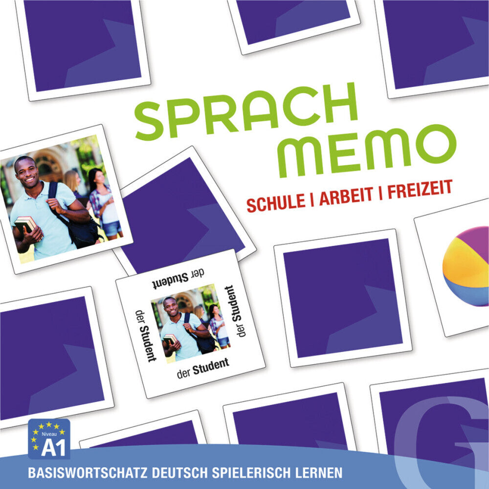 Sprachmemo Deutsch, Schule, Arbeit, Freizeit (Spiel) (Grubbe Media)