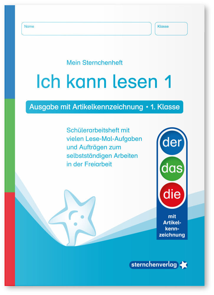 Ich kann lesen 1 - Ausgabe mit Artikelkennzeichnung (DaZ) - 1. Klasse (Sternchenverlag Gmbh)