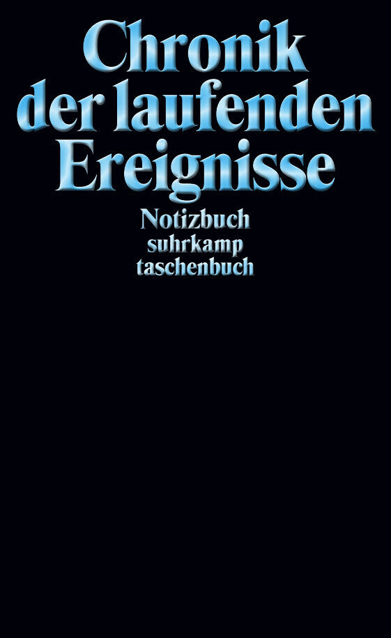 Notizbuch »Chronik der laufenden Ereignisse« (Suhrkamp Verlag)