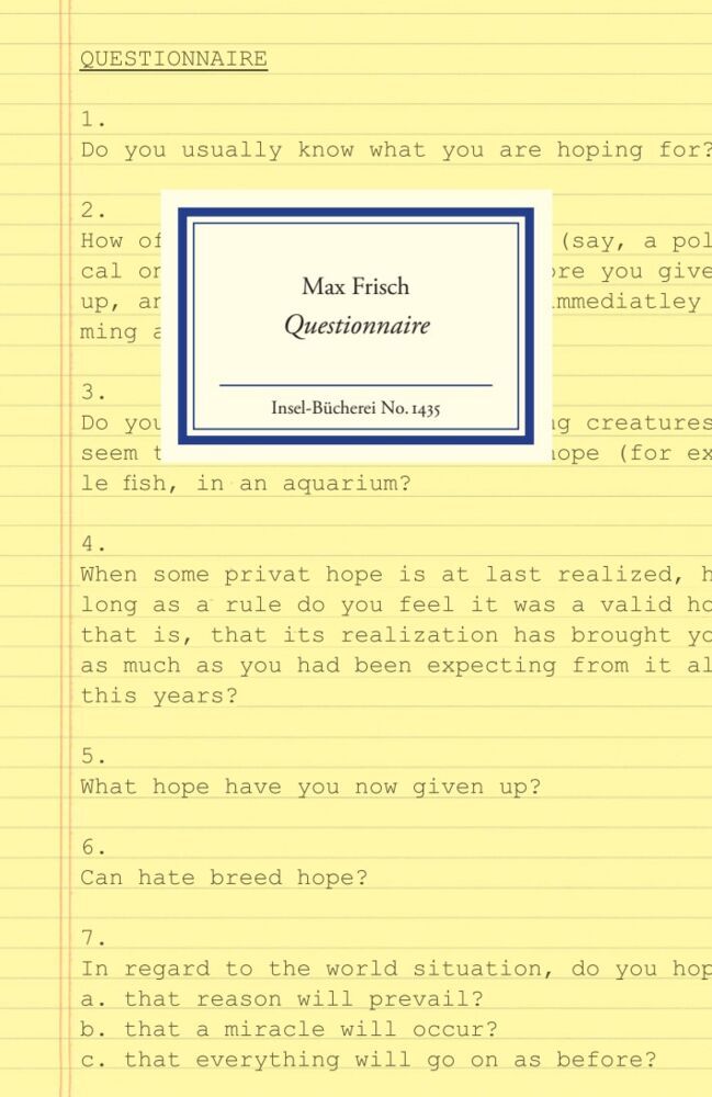 Questionnaire (Max Frisch)