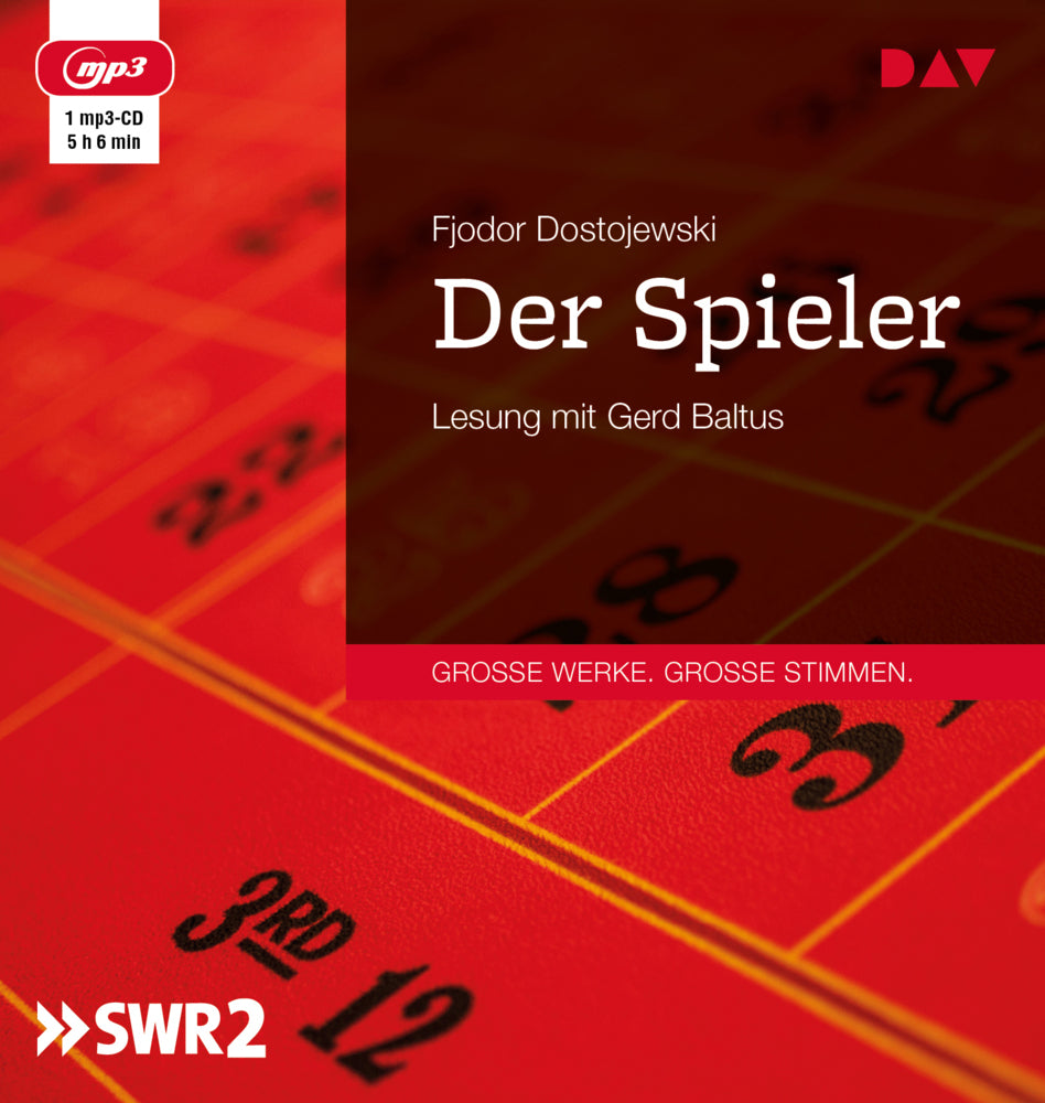 Der Spieler, 1 Audio-CD, 1 MP3 (Fjodor M. Dostojewskij)