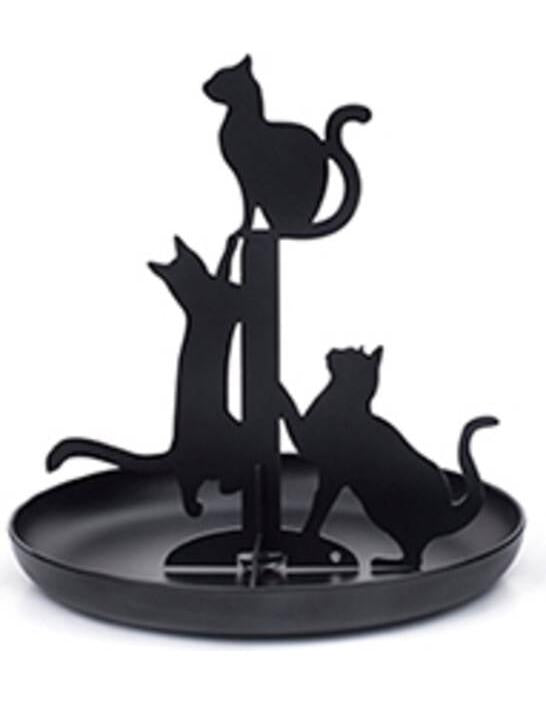 Schmuckständer Katze schwarz