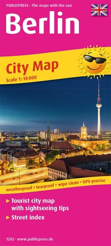 Publicpress Stadtplan Berlin, City Map 1:18.000 1:18.000