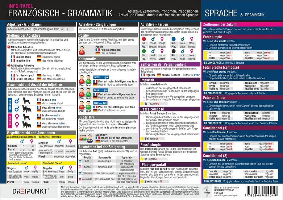 Französisch - Grammatik, Info-Tafel (Michael Schulze)
