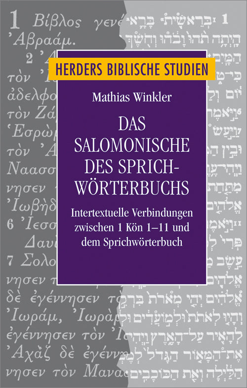 Das Salomonische des Sprichwörterbuchs (Mathias Winkler)