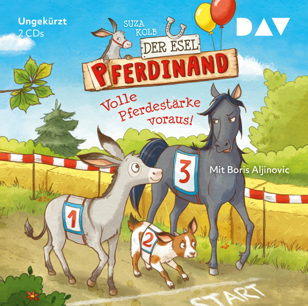 Der Esel Pferdinand - Volle Pferdestärke voraus!, 2 Audio-CDs (Suza Kolb)