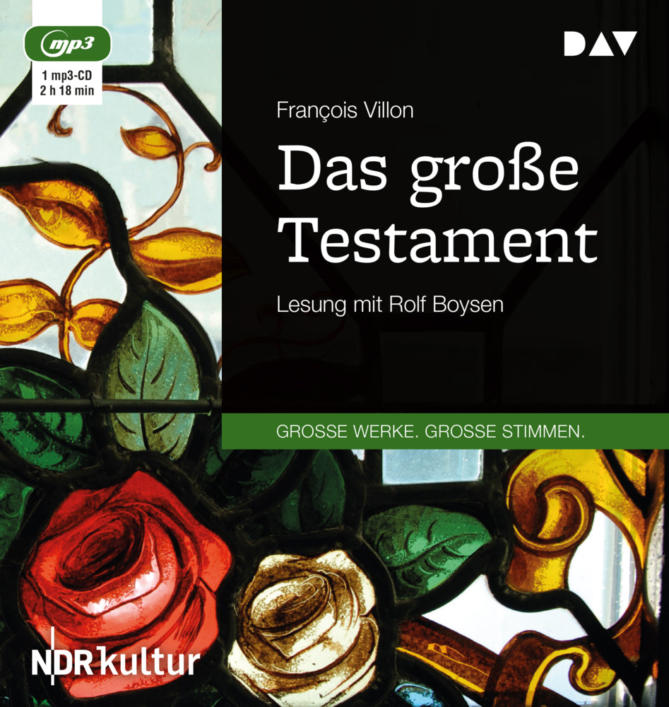 Das große Testament, 1 Audio-CD, 1 MP3 (Francois Villon)