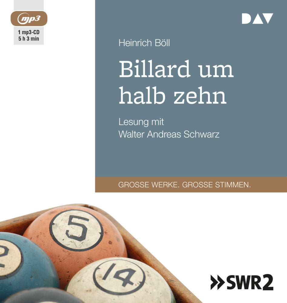 Billard um halb zehn, 1 Audio-CD, 1 MP3 (Heinrich Böll)