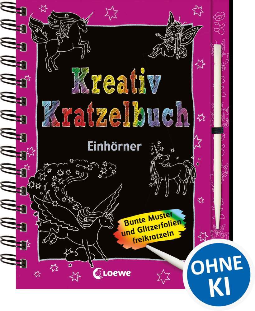 Kreativ-Kratzelbuch: Einhörner