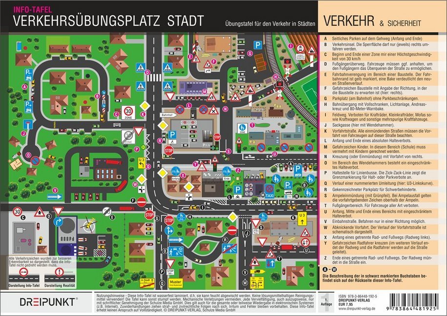 Verkehrsübungsplatz Stadtverkehr, Info-Tafel (Michael Schulze)