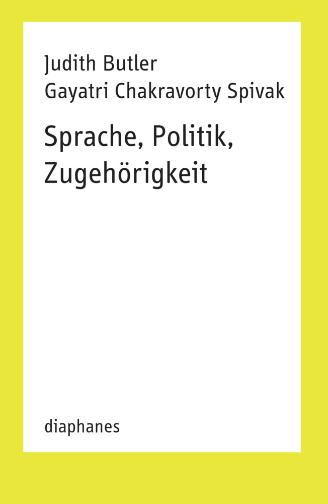 Sprache, Politik, Zugehörigkeit (Judith Butler)