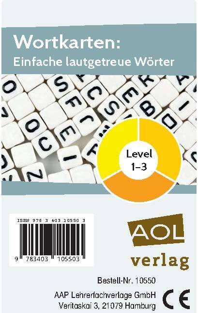 Wortkarten: Einfache lautgetreue Wörter - Level 1-3 (Kartenspiel) (Kristina Poncin)