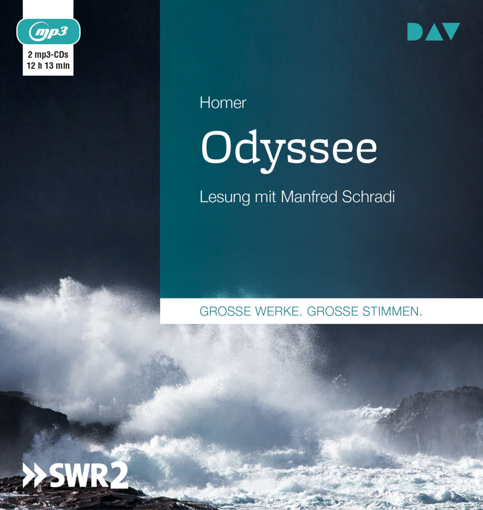 Odyssee, 2 Audio-CD, 2 MP3 (Homer)