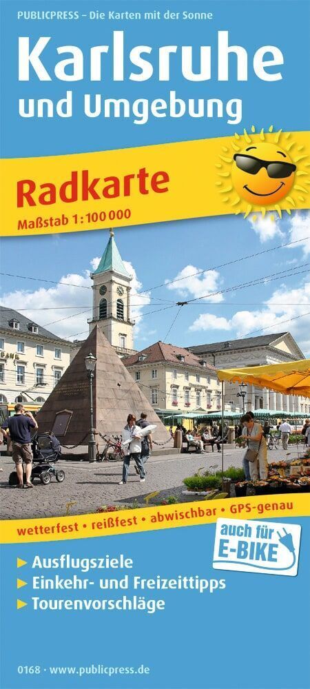 Publicpress Radkarte Karlsruhe und Umgebung 1:100.000