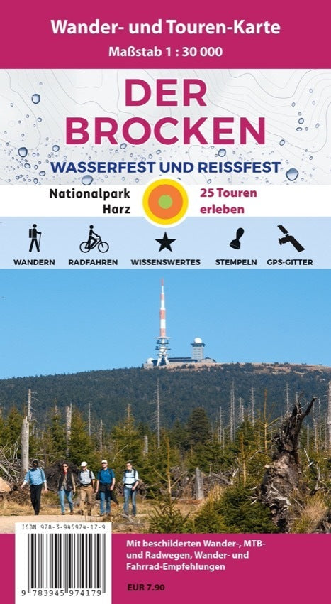 Der Brocken, Wander- und Mountainbike-Karte (Bernhard Spachmüller)