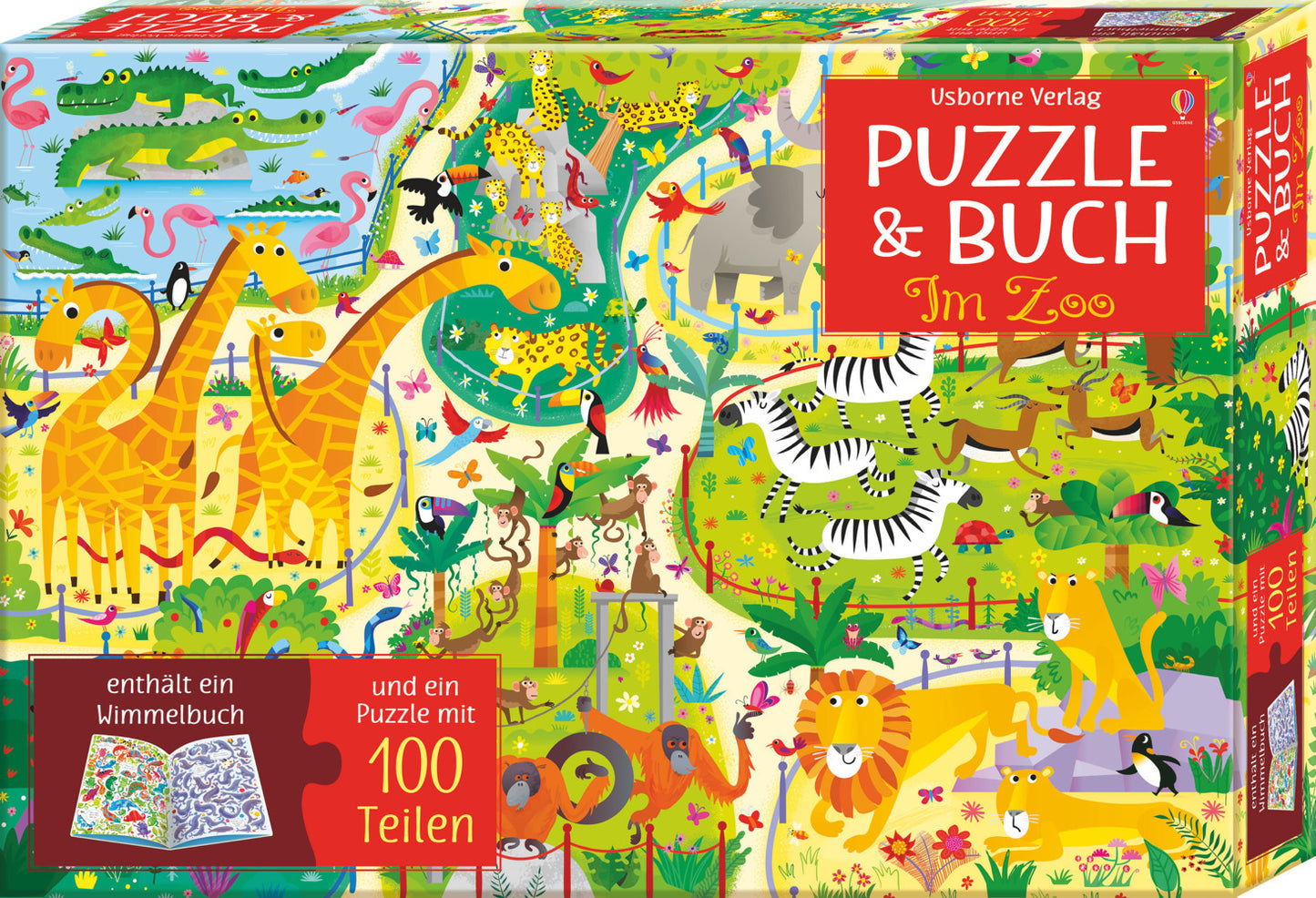 Puzzle & Buch: Im Zoo (Kirsteen Robson)