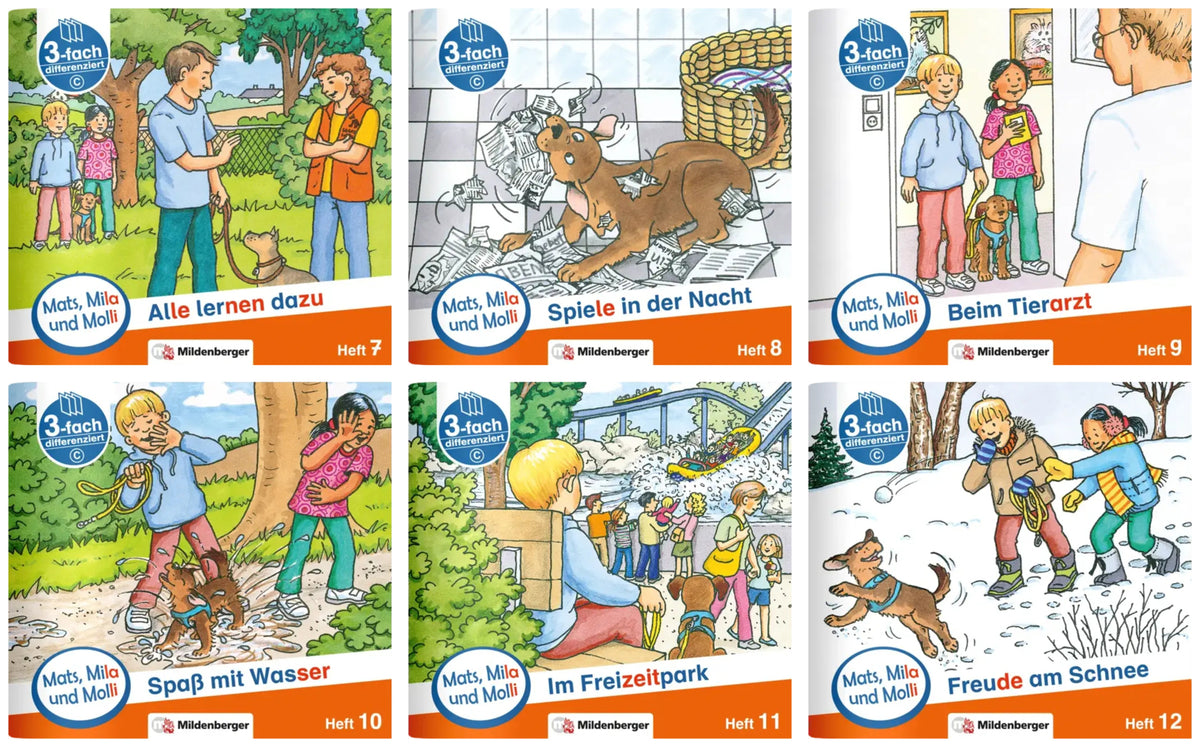Paket - Mats, Mila und Molli - Heft 7-12, Schwierigkeitsstufe C.H.7-12 (Helge Weinrebe)