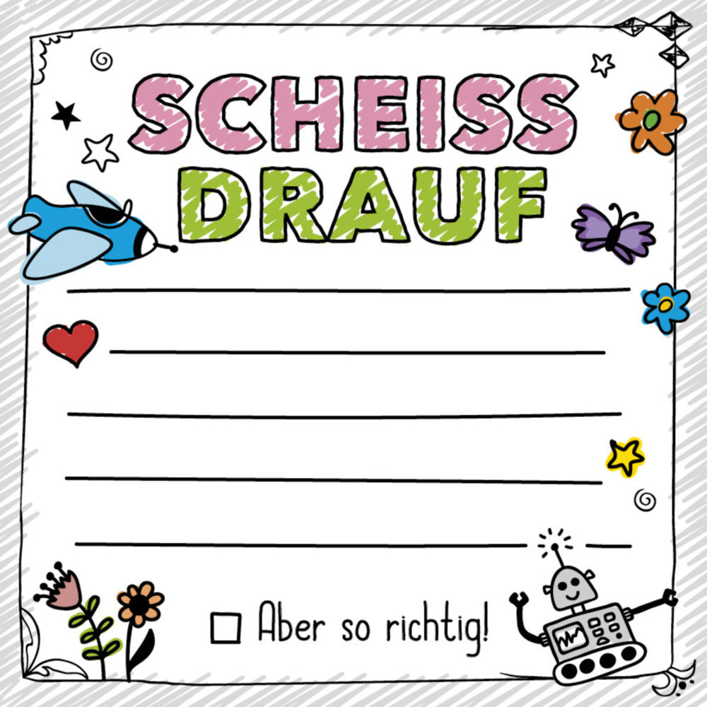 FUCK: Scheiß drauf - Klebezettel (Riva Verlag)