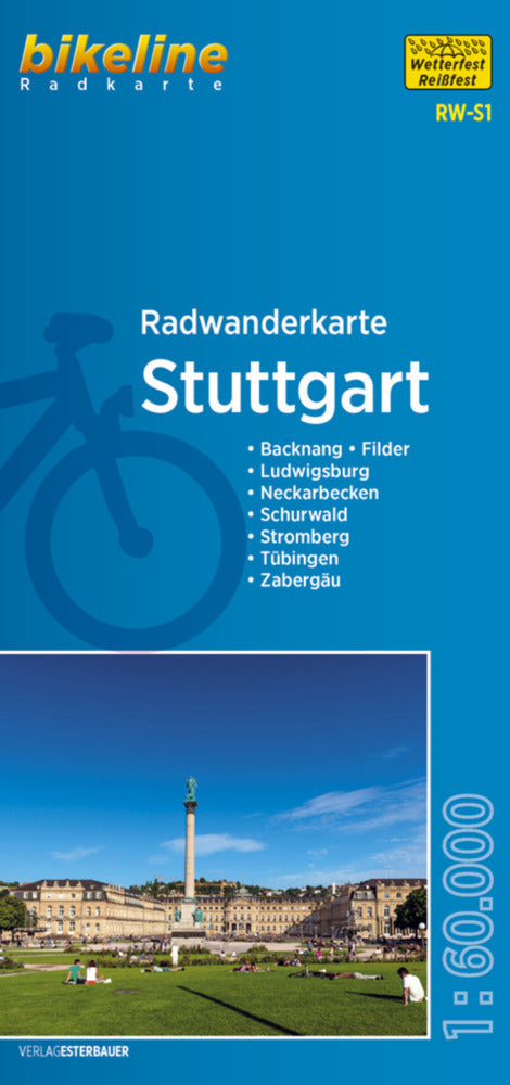 Bikeline Radwanderkarte Stuttgart (Esterbauer Verlag)