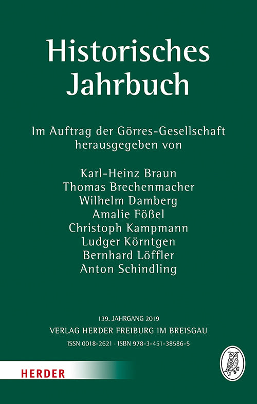 Historisches Jahrbuch.Jg.139 (Görres-Gesellschaft)