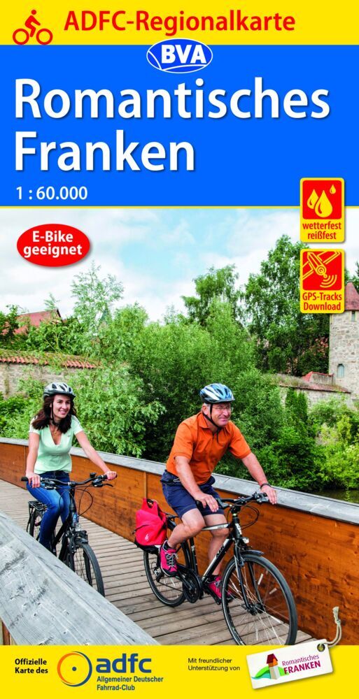 ADFC-Regionalkarte Romantisches Franken, 1:60.000, reiß- und wetterfest, GPS-Tracks Download (Allgemeiner Deutscher Fahrrad-Club E.V. (Adfc))