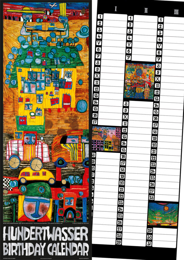 Hundertwasser Birthday Calendar (Friedensreich Hundertwasser)