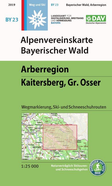 Alpenvereinskarte Bayerischer Wald, Arberregion, Kaitersberg, Gr. Osser (Deutscher Alpenverein E.V.)
