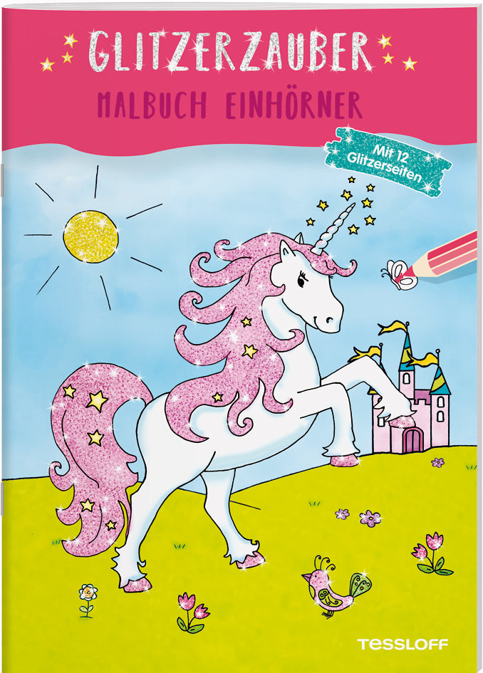 Glitzerzauber Malbuch - Einhörner