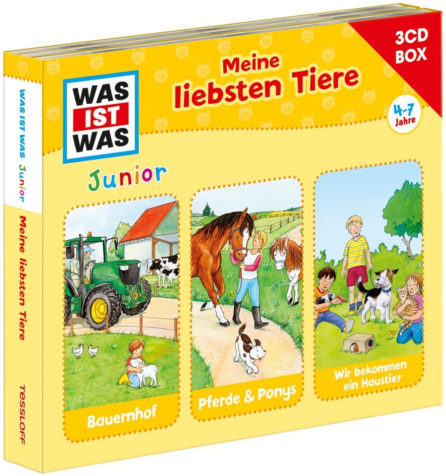 WAS IST WAS Junior 3-CD Hörspielbox: Meine liebsten Tiere, Audio-CD (Friederike Wilhelmi)