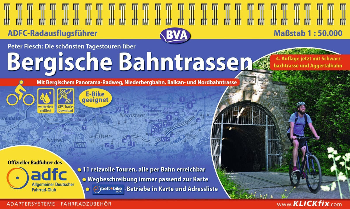 BVA ADFC Radausflugsführer Bergische Bahntrassen (Kompass-Karten Gmbh)