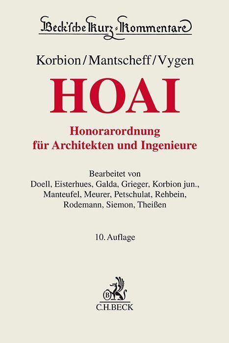 Honorarordnung für Architekten und Ingenieure (HOAI) (Hermann Korbion)