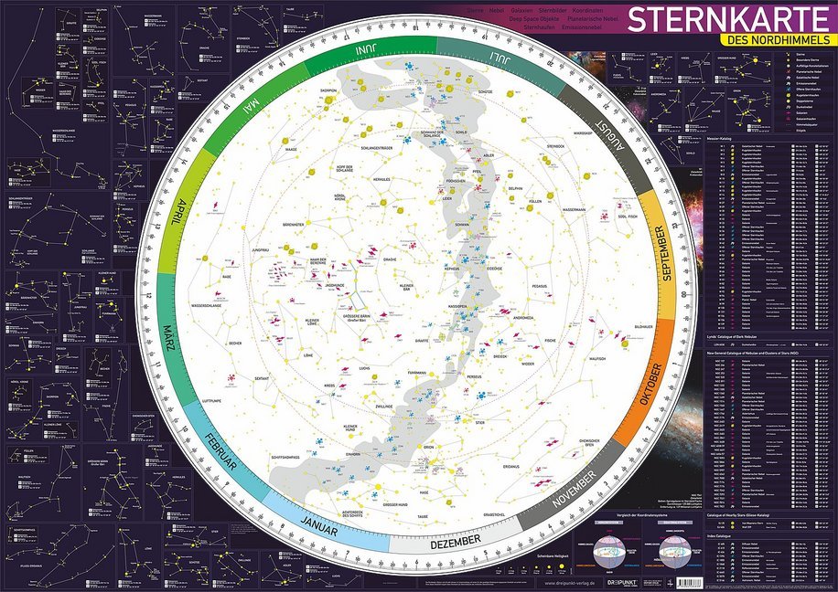 STERNKARTE des Nordhimmels (Schulze Media Gmbh)