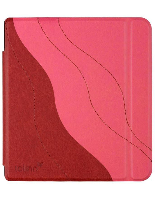 tolino vision 6, Schutztasche in Lederoptik (Farbe:rot)