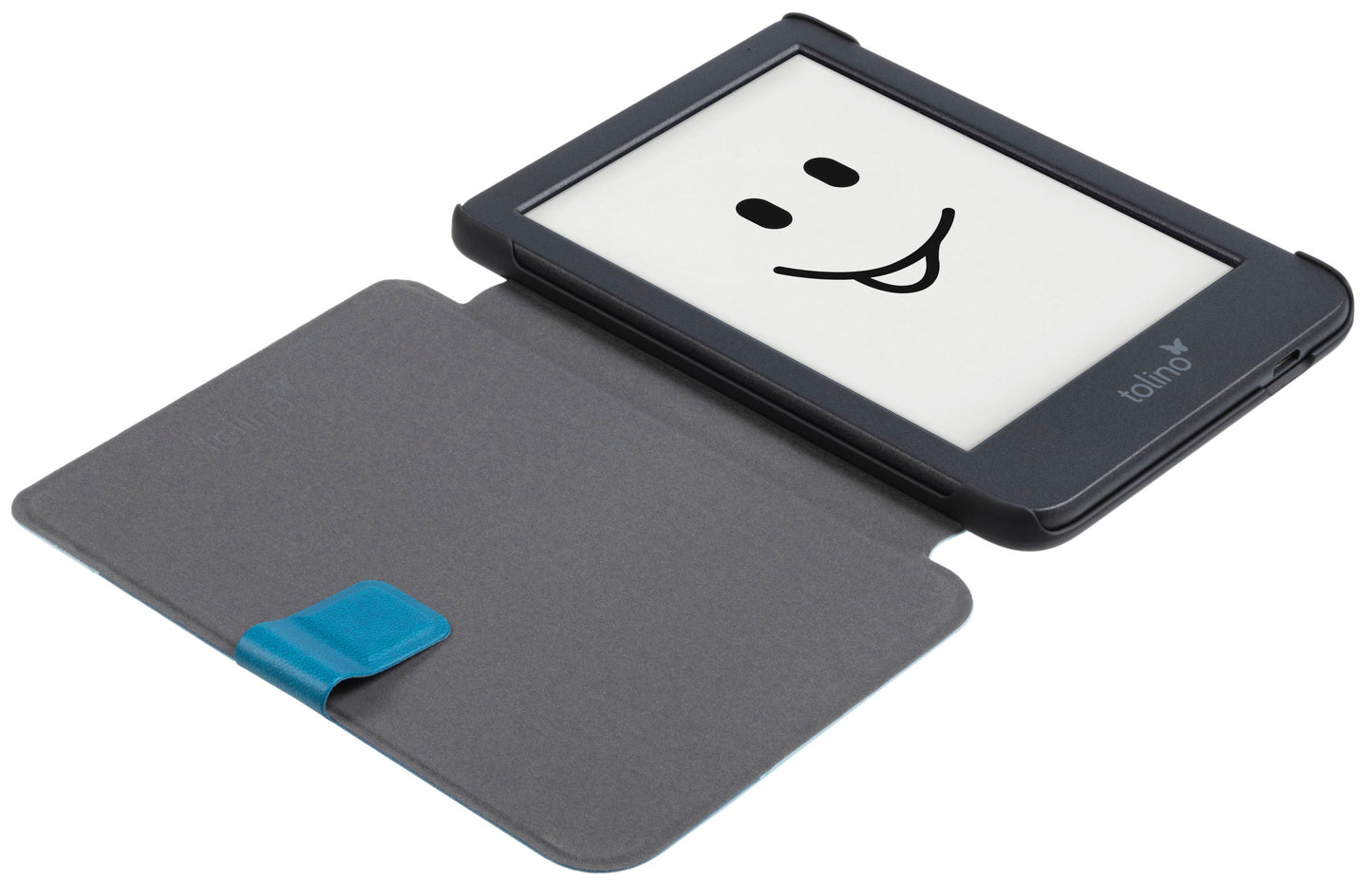 tolino shine/shine color, Schutztasche in Lederoptik (Motiv:lightblue)